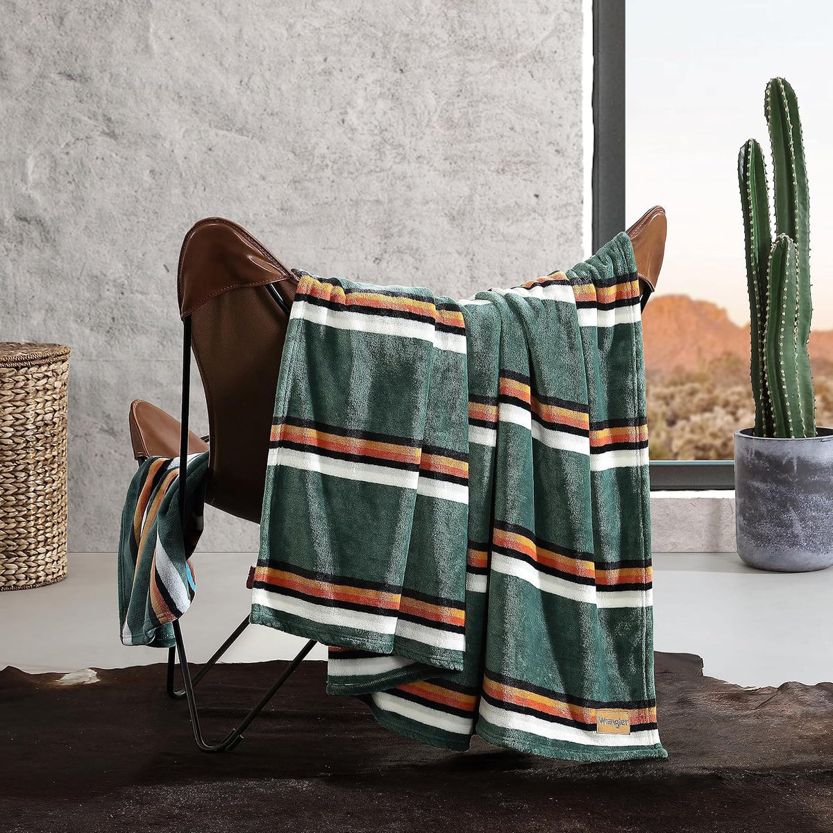 Wrangler - Ultra-Soft Plush Queen Size Blanket for Bed or Couch