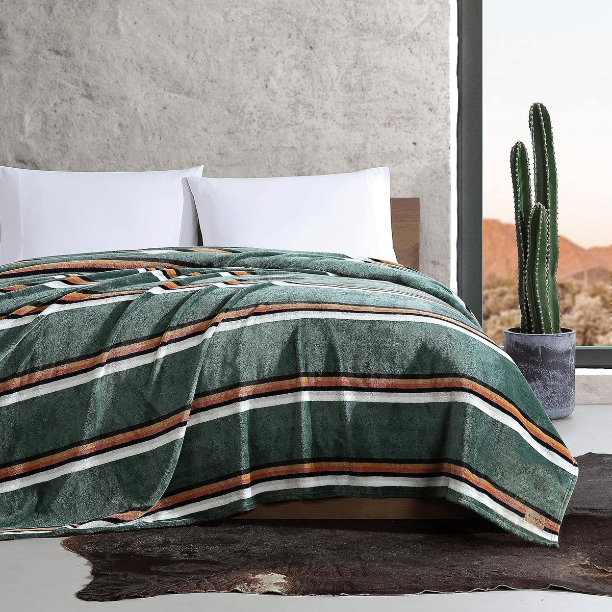 Wrangler - Ultra-Soft Plush Queen Size Blanket for Bed or Couch